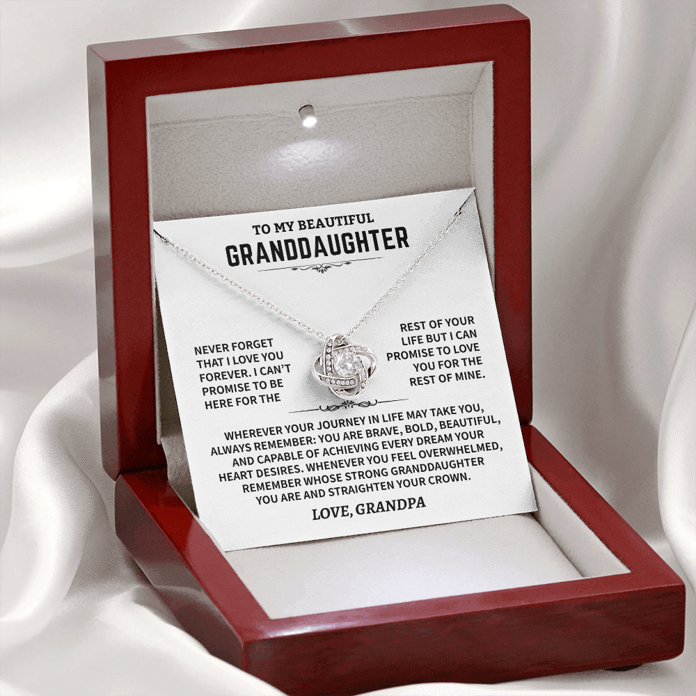 Gift For Granddaughter From Grandpa, "Never Forget That I Love You"