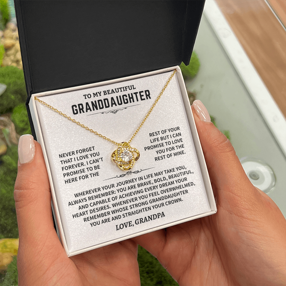 Gift For Granddaughter From Grandpa, "Never Forget That I Love You"