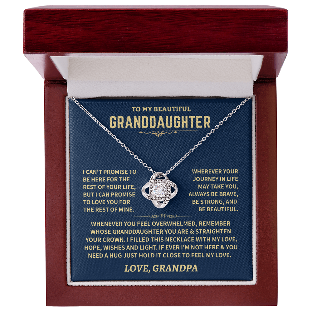 Granddaughter Gift From Grandpa, Knot Necklace