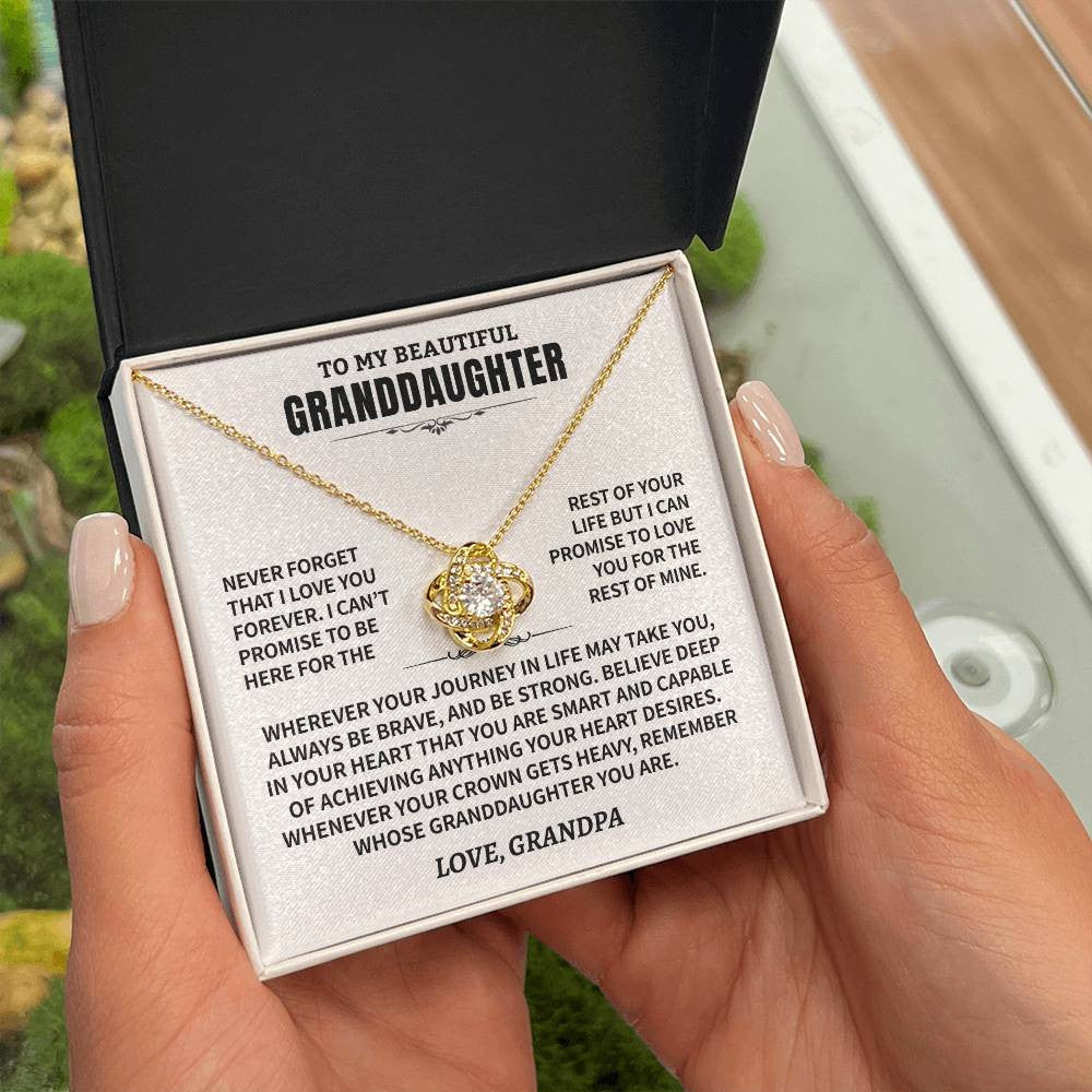 To My Granddaughter Gift From Grandpa, "Never Forget That I Love You"