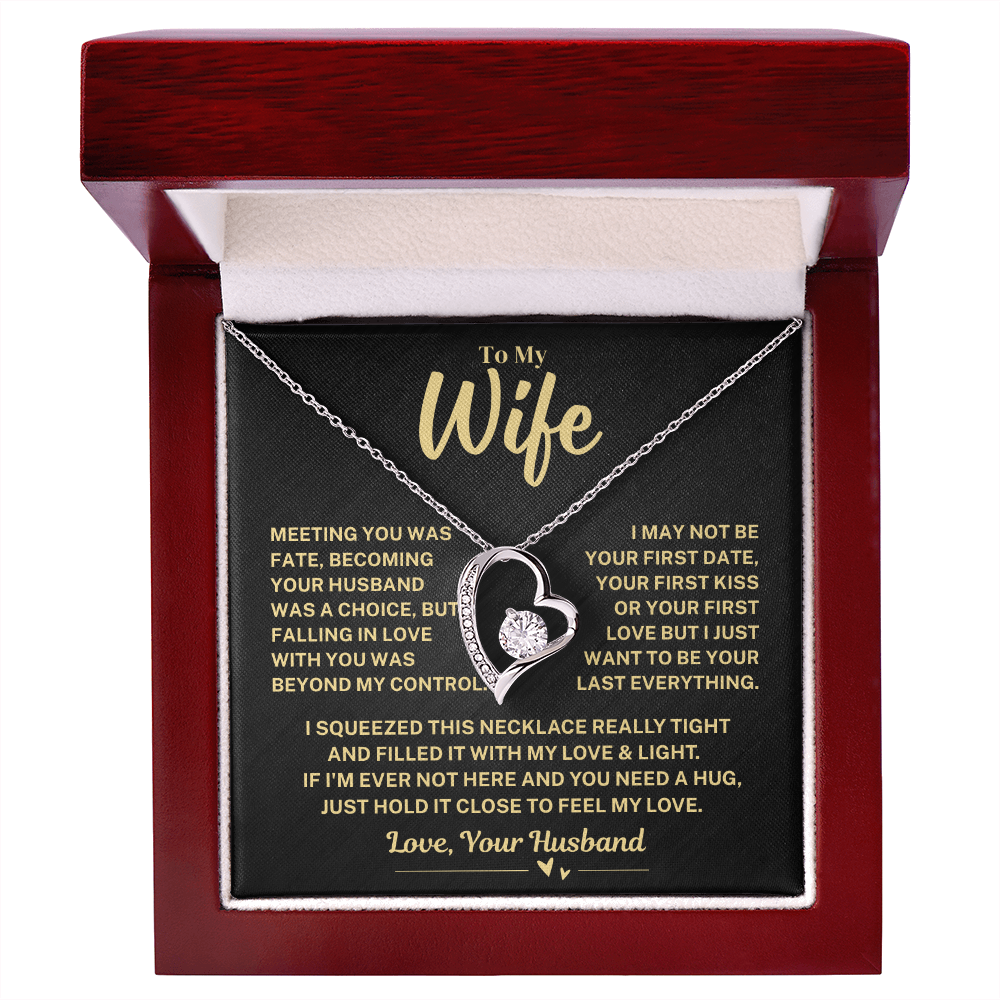 Wife Gift From Husband, "My Love & Light", Forever Love Necklace
