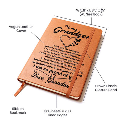 Grandson Gift From Grandma, "Always Remember", Graphic Journal