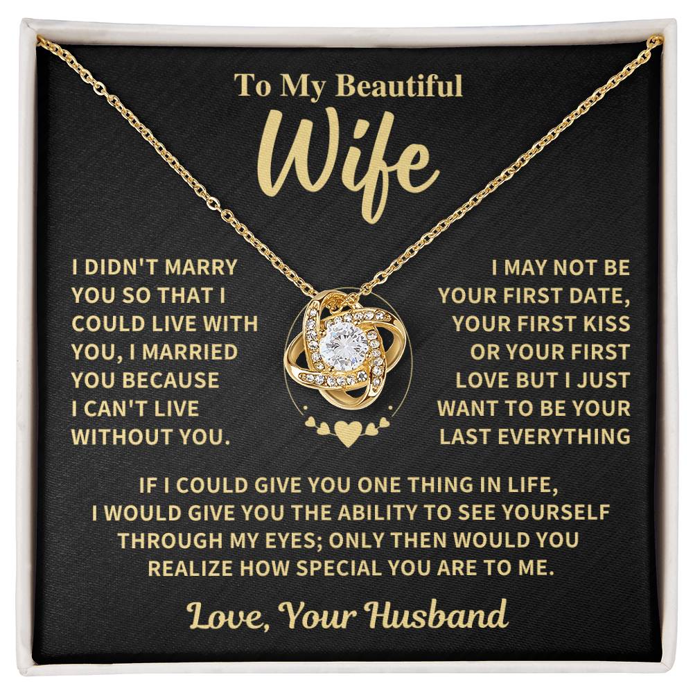 Wife Gift-Love Knot Necklace-From Husband