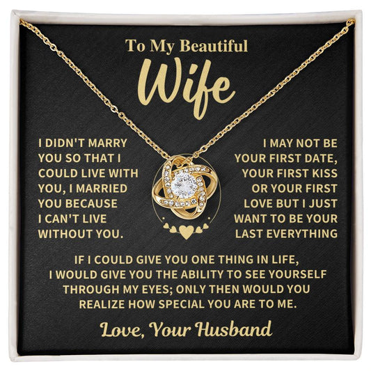 Wife Gift-Love Knot Necklace-From Husband