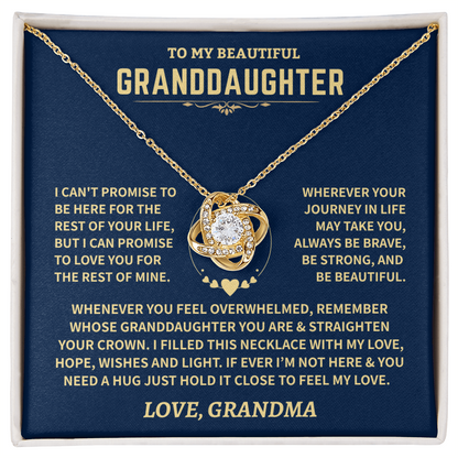 Granddaughter Gift From Grandma, Knot Necklace