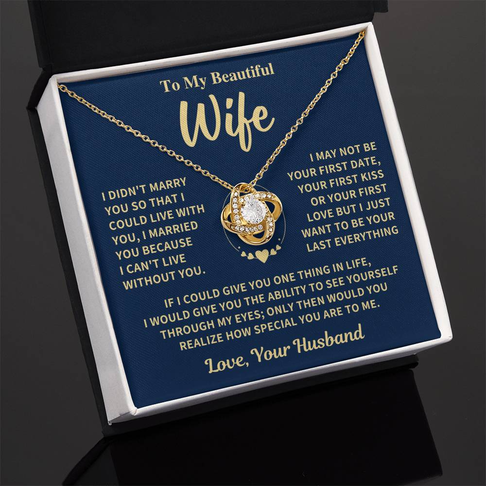 Wife Gift-Love Knot Necklace-From Husband