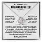 Granddaughter Gift From Grandpa, "Never Forget", Knot Necklace