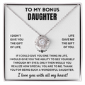 Bonus Daughter Gift, "I Love You ", Knot Necklace
