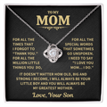 Mom Gift From Son ,"Thank You",Knot Necklace