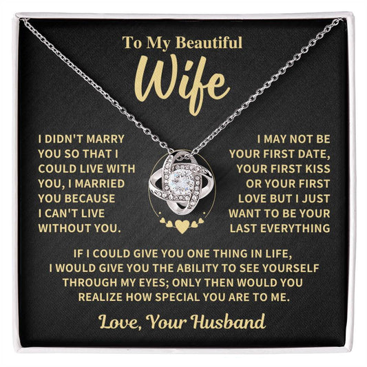 Wife Gift-Love Knot Necklace-From Husband