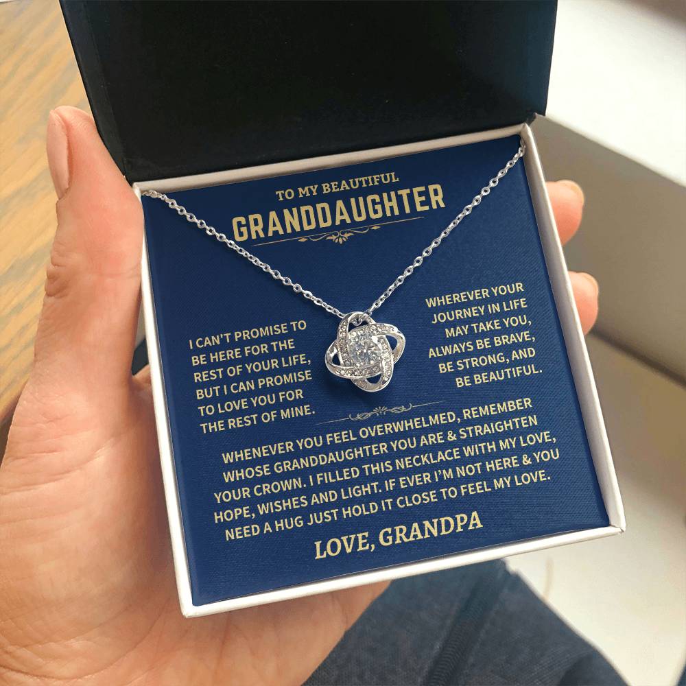 Granddaughter Gift From Grandpa, Knot Necklace