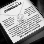 Granddaughter Gift From Grandpa & Grandma,"Never Forget", Knot Necklace