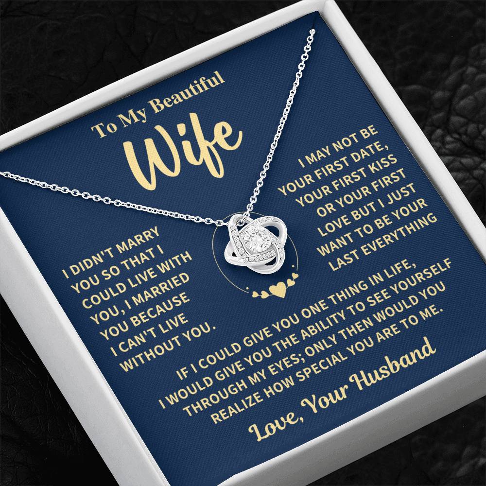 Wife Gift-Love Knot Necklace-From Husband