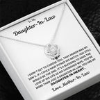Daughter-In-Law Gift From Mother-in-Law, "Daughter In Heart Necklace Gift"