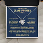 Granddaughter Gift From Grandpa, Knot Necklace