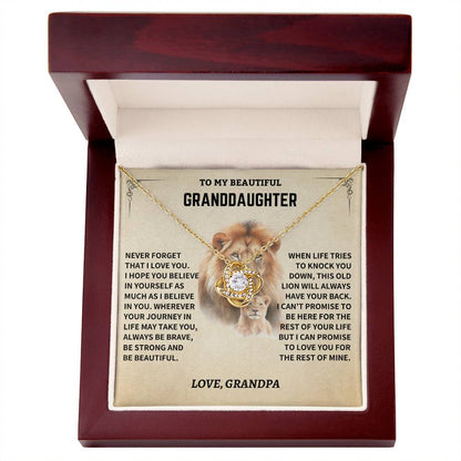 Gift For Granddaughter From Grandpa, "Never Forget How Much I Love You," Necklace