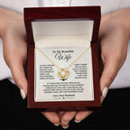 Wife Gift- Can't Live Without You- Love Knot Necklace
