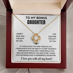 Bonus Daughter Gift, "I Love You ", Knot Necklace