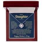 Daughter Gift,"Beautiful Chapters", Knot Necklace