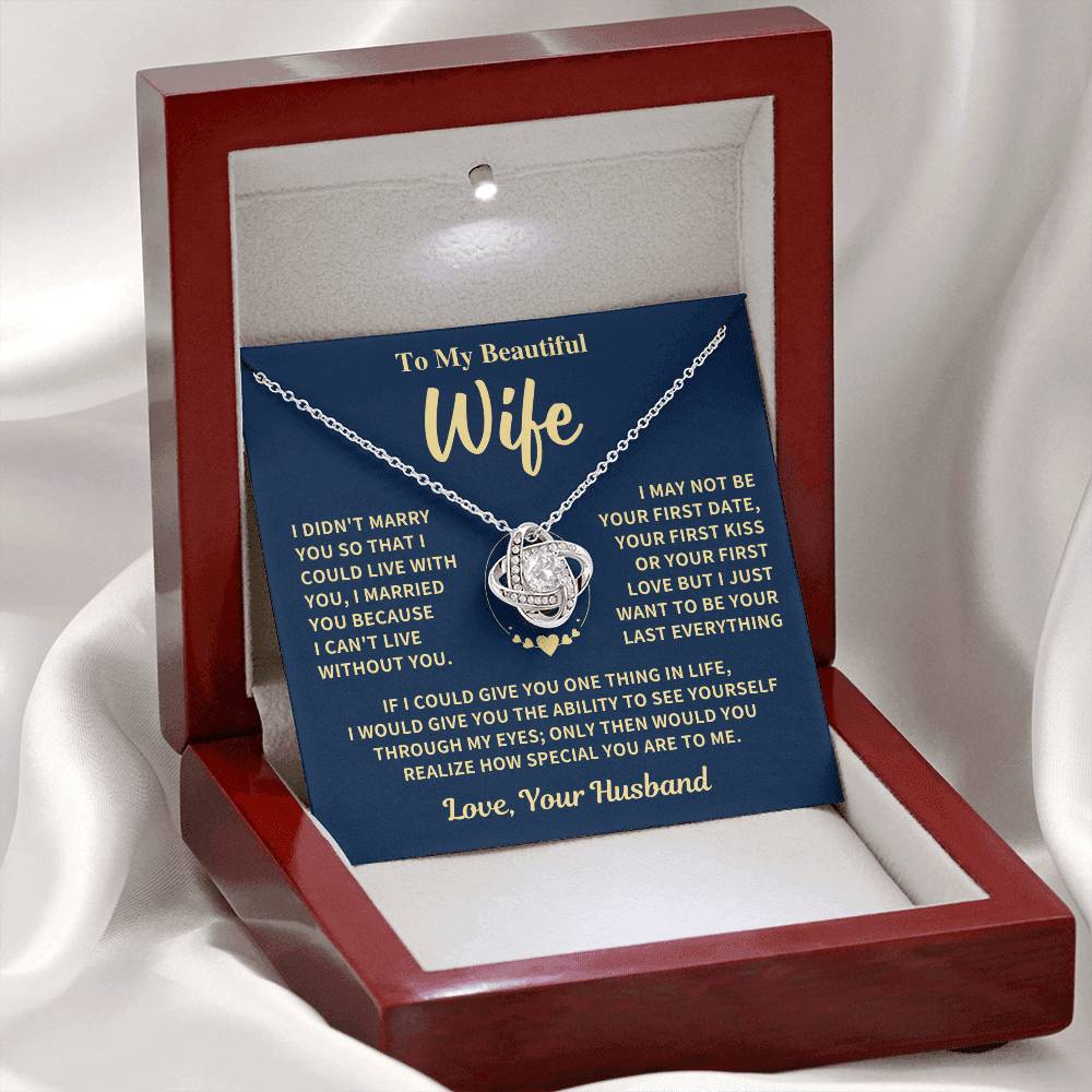 Wife Gift-Love Knot Necklace-From Husband