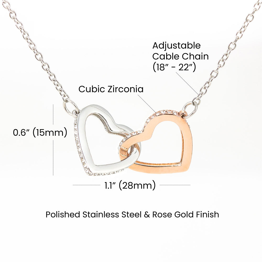 Sister Gift-Interlocking Hearts Necklace