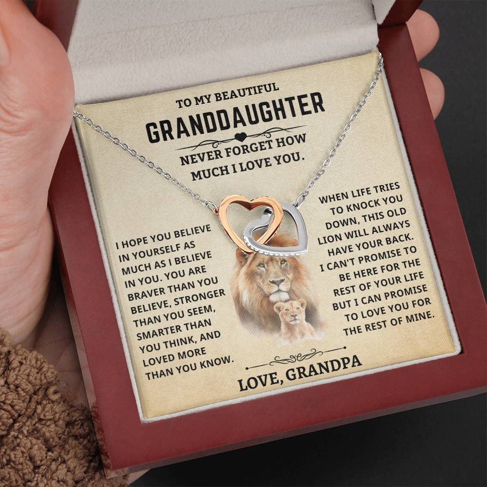 Granddaugher Gift, "This old lion will always have your back"