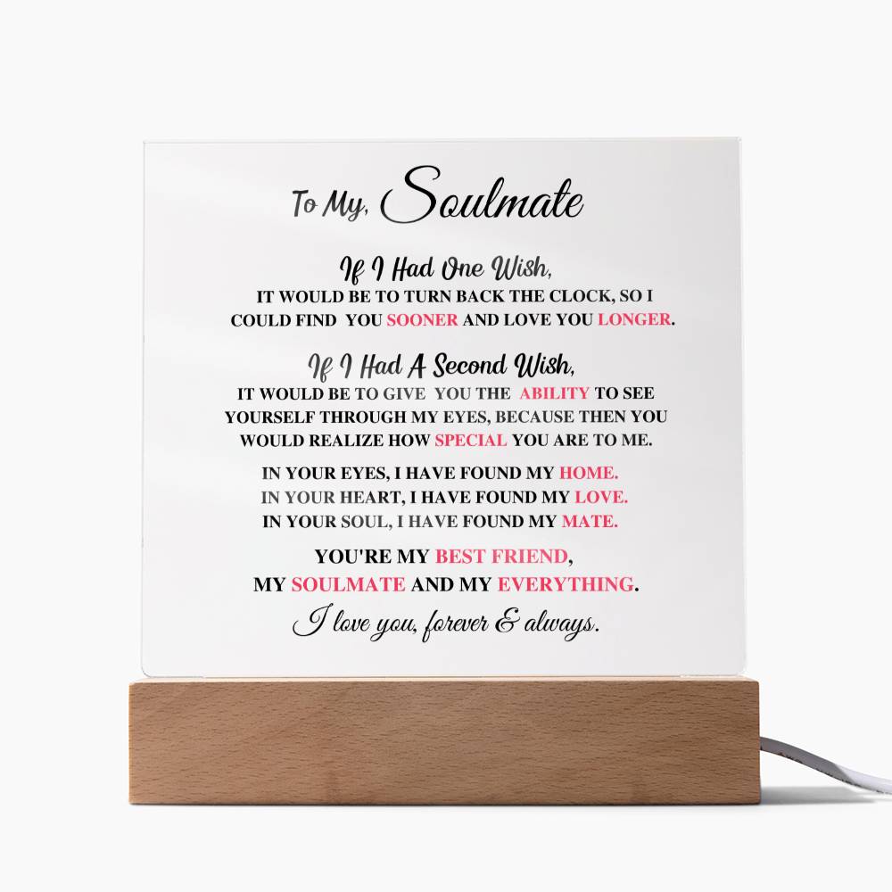 Soulmate Gift- My Everything- Acrylic Plaque