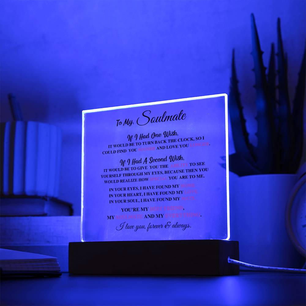 Soulmate Gift- My Everything- Acrylic Plaque