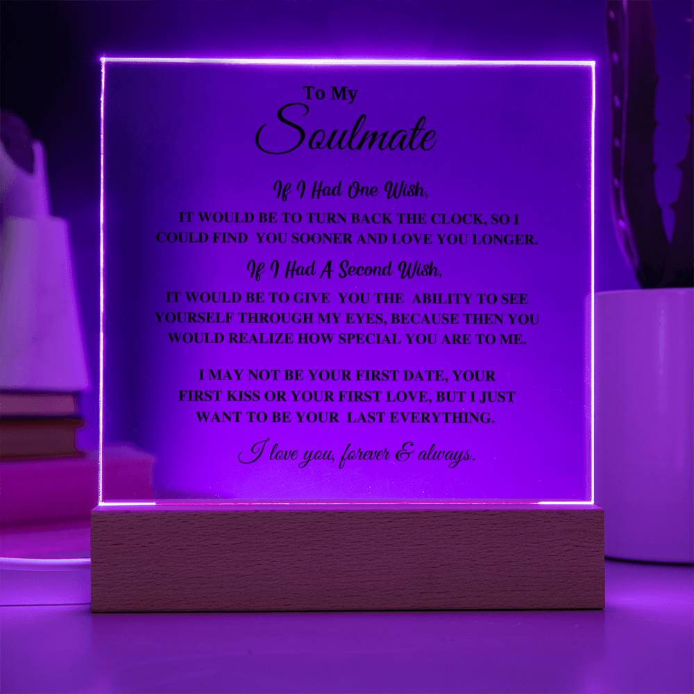 Soulmate Gift- Last Everything - Acrylic Plaque