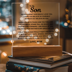 To My Son Acrylic Plaque From Mom  – A Gift He’ll Treasure Forever 💙