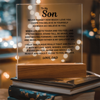 To My Son Acrylic Plaque From Dad – A Gift He’ll Treasure Forever 💙