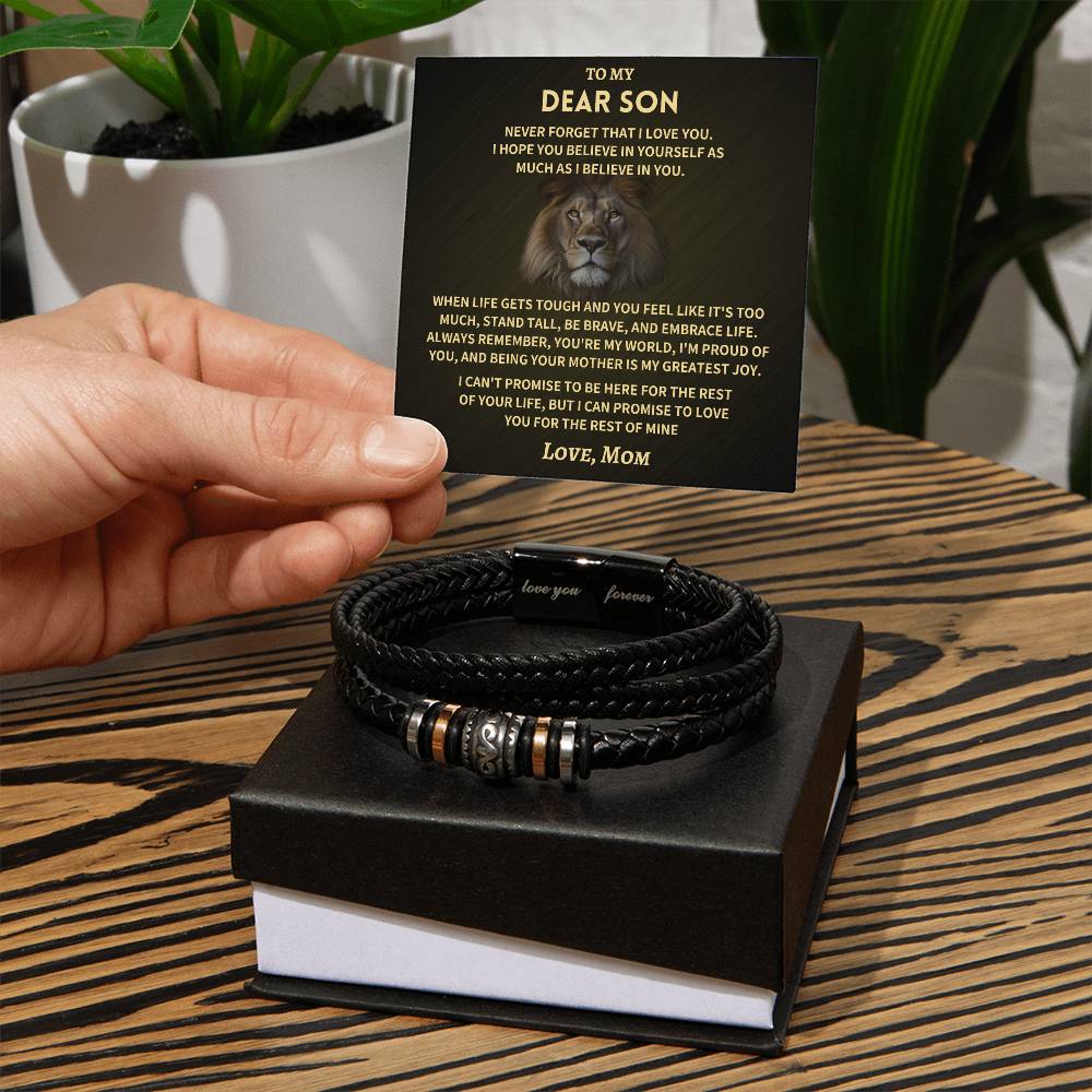 Son Bracelet Gift- I Believe In You- From Mom