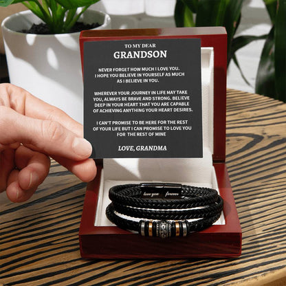 Grandson Gift-Love You Forever Bracelet-From Grandma