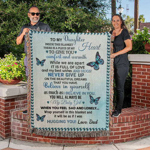 Daughter Gift-Heirloom Woven Blanket-From Dad