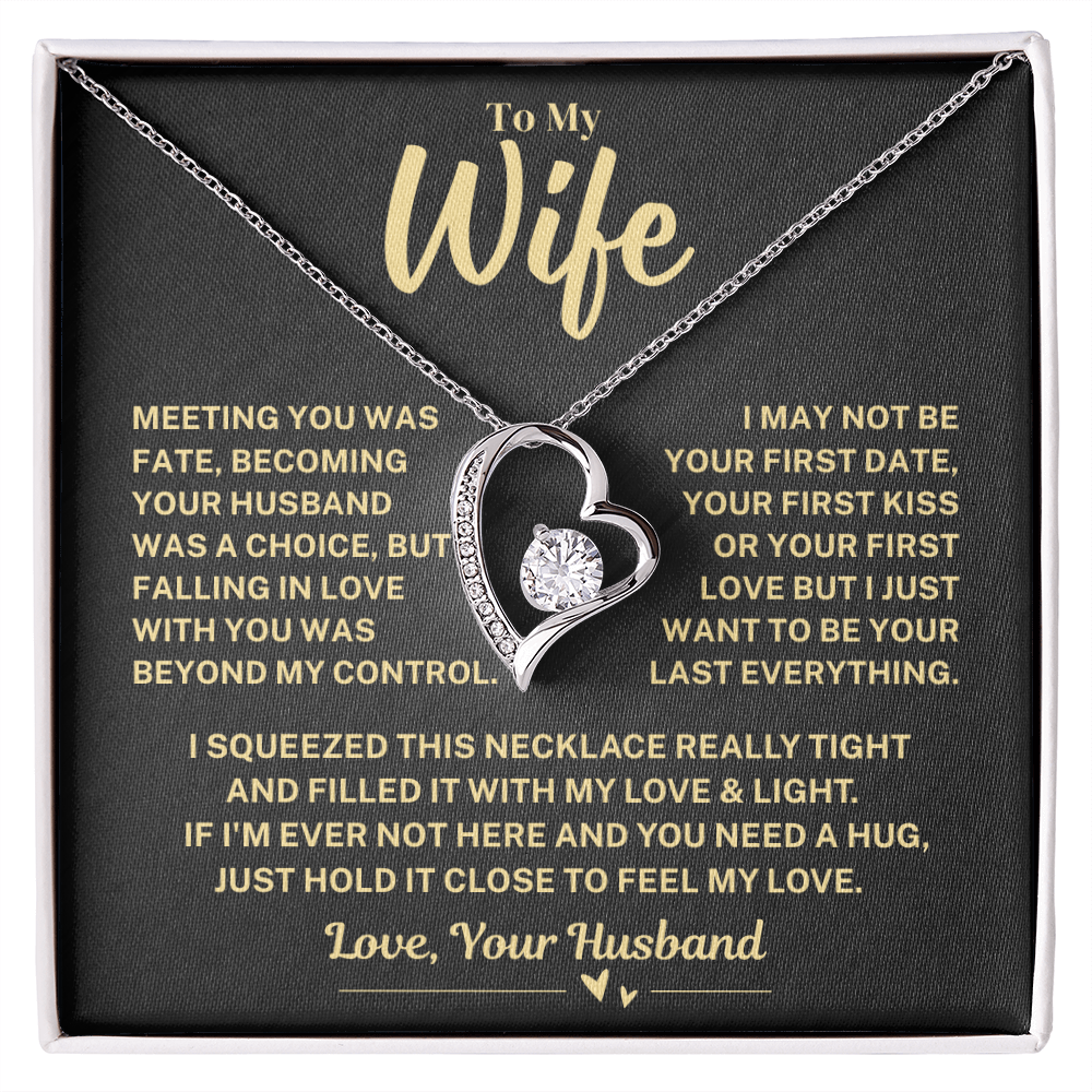 Wife Gift From Husband, "My Love & Light", Forever Love Necklace