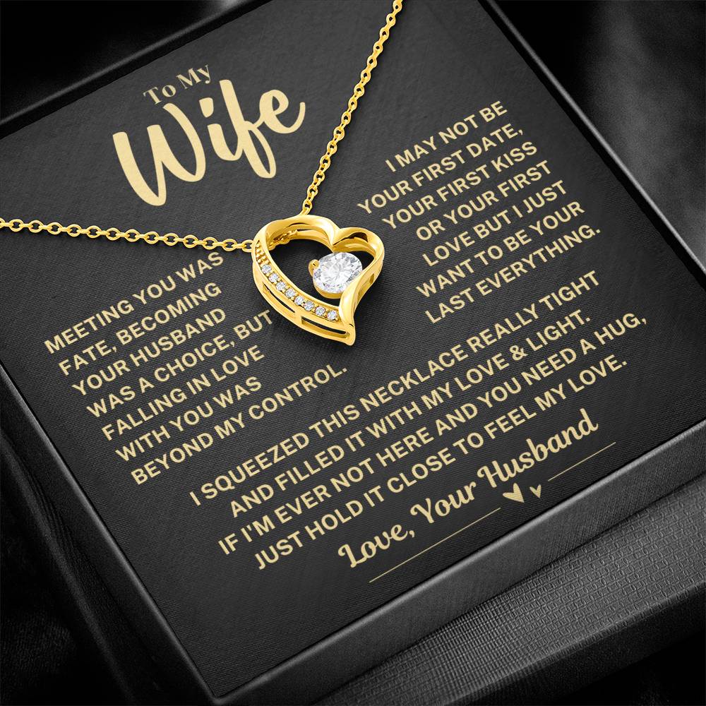 Wife Gift From Husband, "My Love & Light", Forever Love Necklace