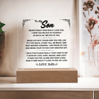 To My Son Gift From Dad - Keep Moving Forward, LED Acrylic Plaque