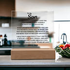To My Son Acrylic Plaque From Dad – A Gift He’ll Treasure Forever 💙