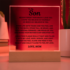 To My Son Acrylic Plaque From Mom  – A Gift He’ll Treasure Forever 💙