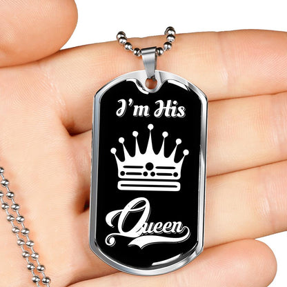 LUXURY DOG TAG BUNDLE; I Am His Queen and I Am Her King