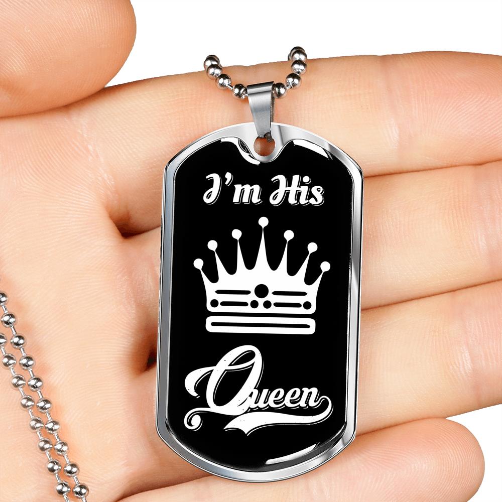 LUXURY DOG TAG BUNDLE; I Am His Queen and I Am Her King