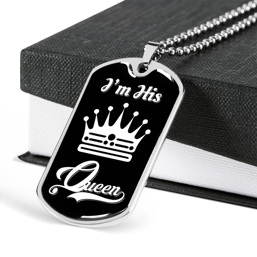 LUXURY DOG TAG BUNDLE; I Am His Queen and I Am Her King