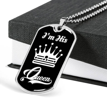 LUXURY DOG TAG BUNDLE; I Am His Queen and I Am Her King