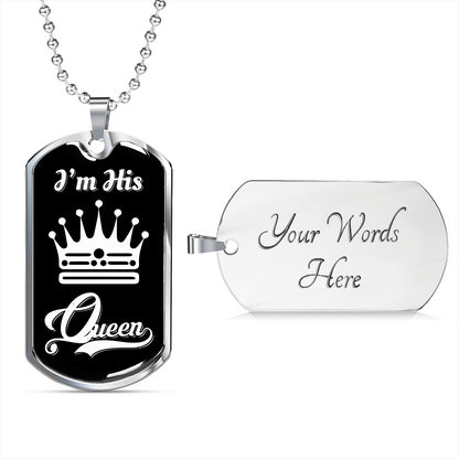 I Am His Queen Luxury Dog Tag